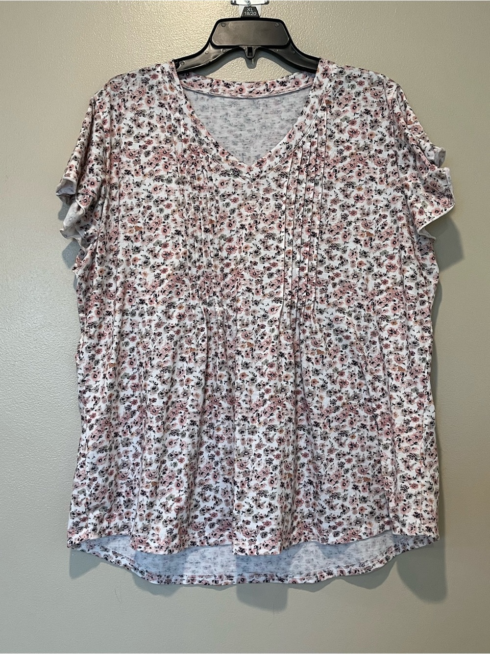 Lomon Floral V-Neck Relaxed Top